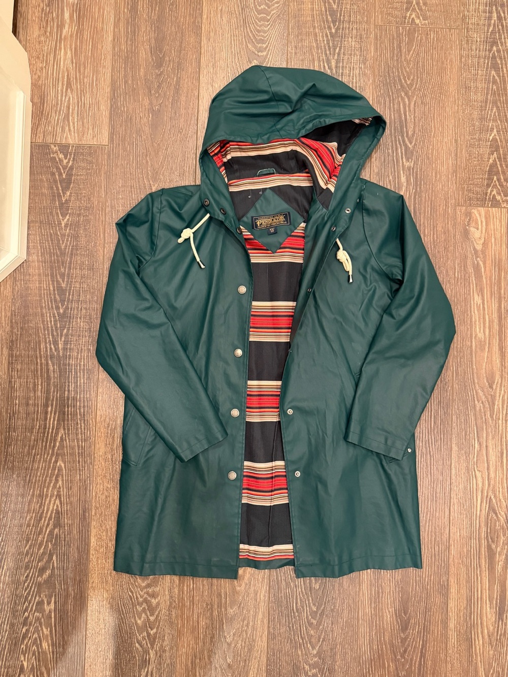 Pendleton Hooded Raincoat Jacket - Dark Green